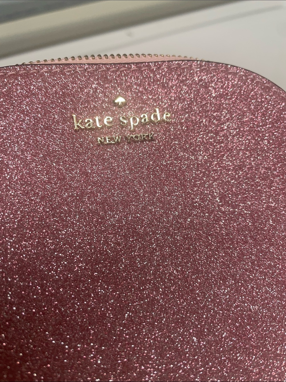 kate spade Pink Glitter Dome Cosmetic Pouch - Picture 2 of 5
